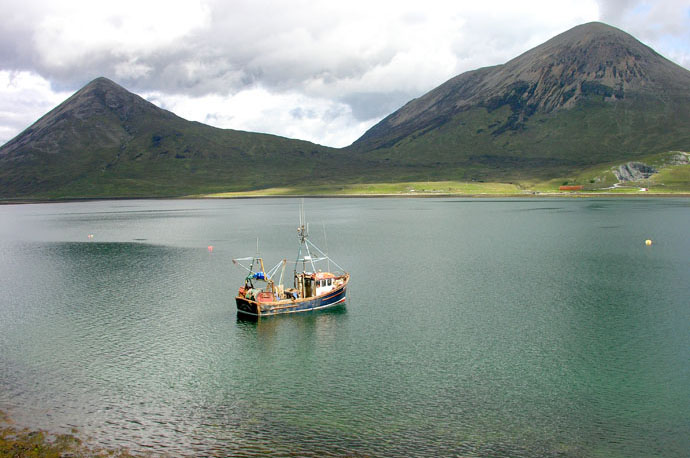 Fishing boat on Loch Slapin